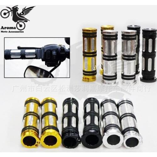 Top quality gold silver black retro scooter handle grips part aluminum CNC moto handlebar for harley XL883 1200 motorcycle grip
