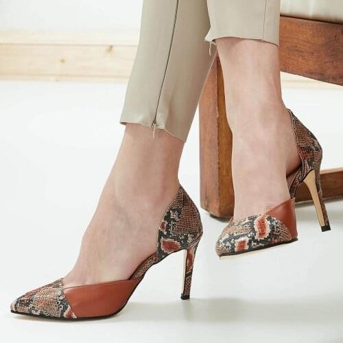 Mio Gusto Brand Brien, Tan and Burgundy Colors High Quality Sexy High Heel Women Stiletto Pumps Shoes , high heels , heels women , mary jane shoes , platform shoes