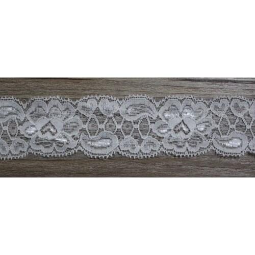 100y 4cm high quality off-white nylon elastic lace for kids headbands flowers headwear accessories