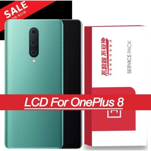 100% Original Back Battery Cover Rear Door Housing Case for OnePlus 8 With Camera Lens + Adhesive Tape Repair Parts