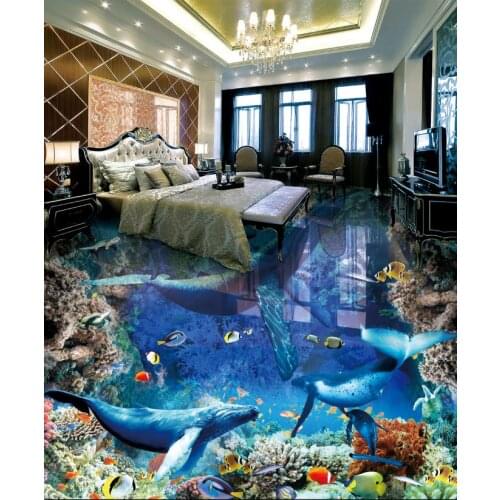 3d flooring wallpaper roll size Underwater World flooring vinyl pvc kids bedroom wallpaper