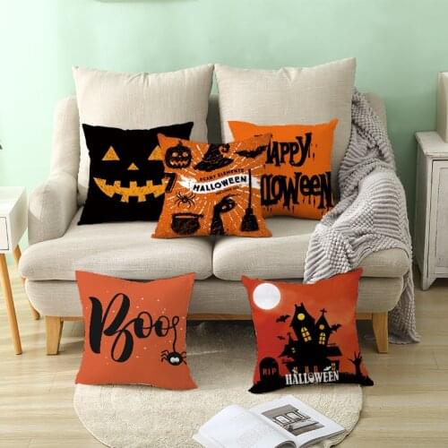 45cm Halloween Pumpkin Series Hugging Pillowcase Quality Cushion Cover Sofa Art Pillow Case Comtable Durable Home Decor