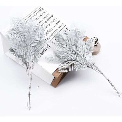 6pcs Loquat leaves vases for christmas home decoration accessories diy gifts candy box scrapbooking flowers artificial plants