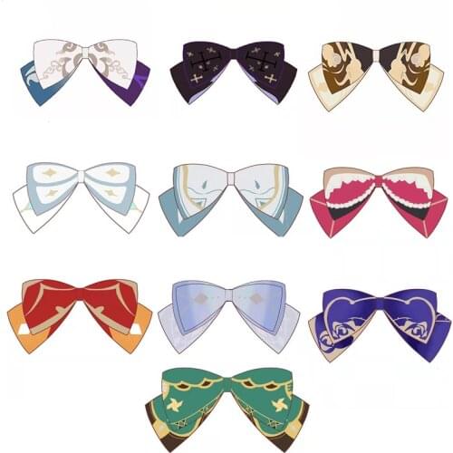 Genshin Impact Hair Band Bow Headwear Barbatos Hutao Game COS Hair Accessories