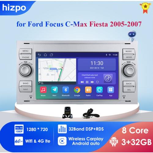 4G LTE Android 2Din Car Radio Wifi Autoradio GPS Navi Multimedia Video Player For Ford Focus 2 Mondeo S/C-Max Kuga Fiesta Fusion