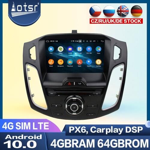 PX6 Car Radio Player For Ford Focus 2012+ Android Audio PX6 Multimedia Player Car GPS Navigation Stereo Head Unit Car Auto DSP