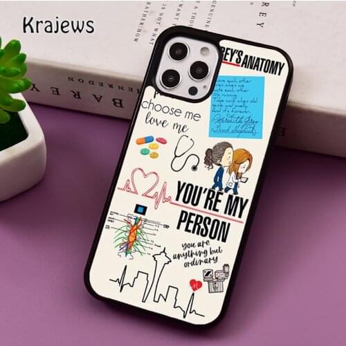 Grays Anatomy phone Case For iPhone 5 SE 2020 6S 7 8 Plus 12 mini 11 Pro X XR XS Max Samsung S8 S9 S10 coque Cover