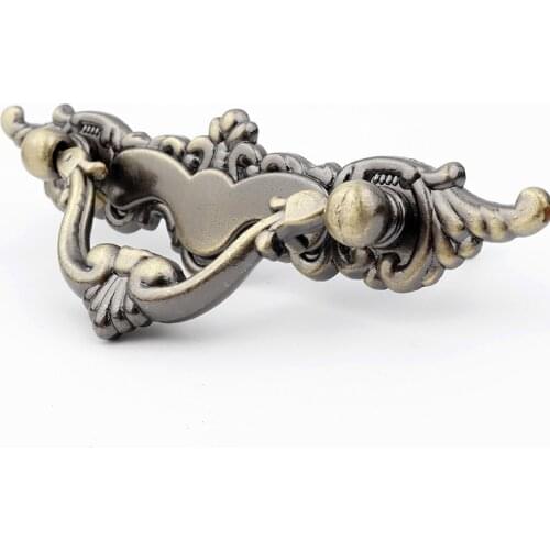 Retro Zinc Alloy Kitchen Drawer Cabinet Door Handle Furniture Knobs Hardware Cupboard Antique Pull Handles,Bronze Tone,110*40mm