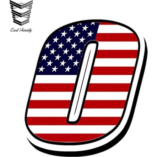 EARLFAMILY 13cm x 10cm Car Styling Racing Numbers Vinyl USA United States Flag Stickers Motocross Moto Auto Car ATV Decor Decal