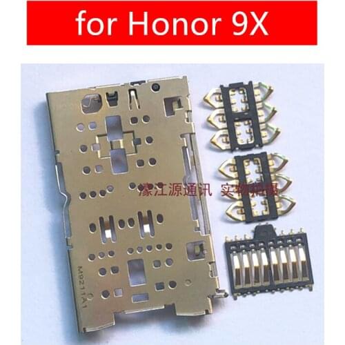 For Honor 9X SIM Card Reader Card Slot Tray Holder Connector Socket for Honor 9X Replace Repair Spare Parts