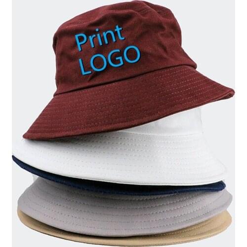 Custom Logo Foldable Bucket Hats For Women Summer Beach Sun Hat Wide Brim Fisherman Caps Men Unisex Uv Sunscreen Panama Cap