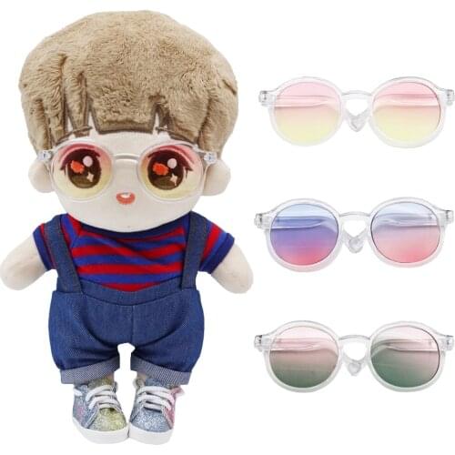 9cm BJD doll Round Colored Glasses Gradient Sunglasses For Blythes,ICY,EXO, Salon Doll Accessories Toy