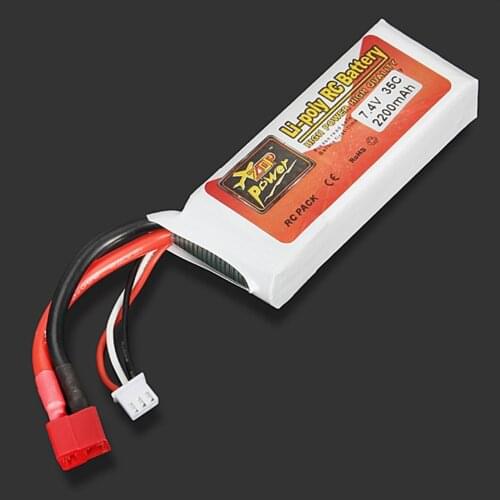 ZOP Power LiPo Battery 7.4V 2200mAh 35C Lipo Battery T Plug For RC Quadcopter Drone Helicopter Car Airplane