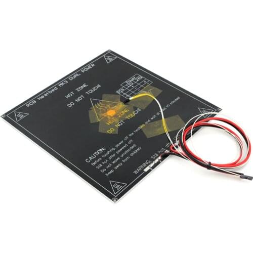 MK3 aluminum heating bed 214x214x3 mm heated bed dual voltage NTC 3950 thermistor