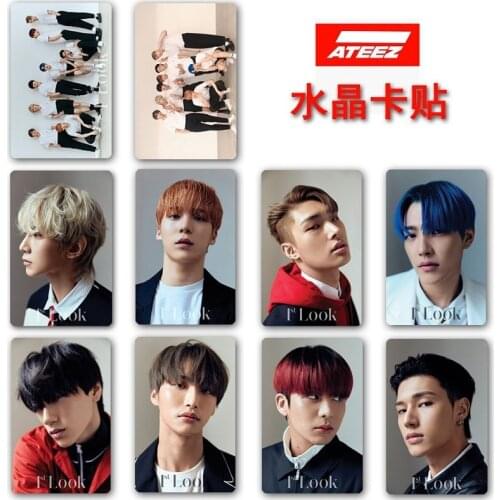 KPOP ATEEZ Photo Crystal Card Sticker ATINY Collection Sticker Bus Card Sticker ZERO: FEVER Peripheral Card Sticker