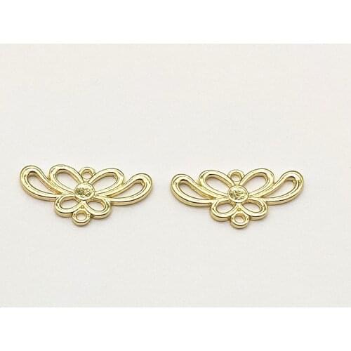 New Arrival! 15x30mm 100pcs Zinc Alloy Flower Connectors for Handmade Necklace/Earring DIY Parts,Jewelry Accessories Findings