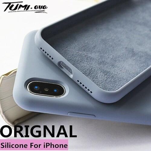 For iPhone 12 11 Pro Max Mini Original Phone Case For iPhone Xs Max XR X 10 8 7 6 6S PIus SE 2020 SE2 Liquid Silicone Soft Cover