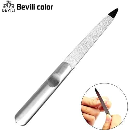 Professional Stainless Steel Emery Nail File Buffer Double Side Grinding Rod Manicure Pedicure Scrub Nail Arts Tool