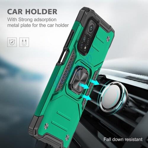 For Xiaomi Mi 10T pro Armor Shockproof Case for Xiaomi Mi 10 T Pro Mi10T Drop Protective Defender Magnet Holder Ring Case Cover