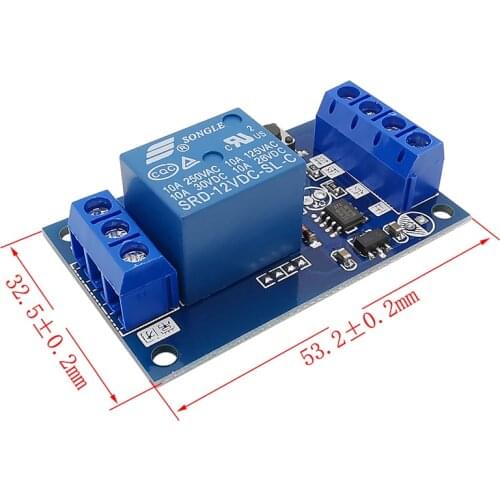 1Piece Bistable Relay Module 5V/12V /24V Single Button Relay Module One Key Start-Stop Self Locking Car Modification Switch