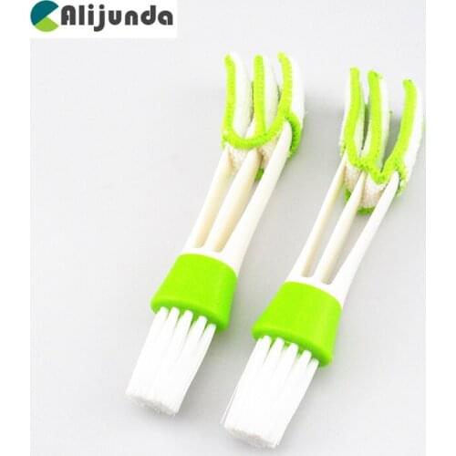 Double head car air conditioning rair outlet shutter window cleaning brush for Lexus ES250 RX350 330 ES240 GS460 CT200H
