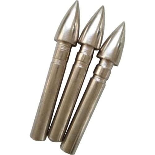 2pcs Archery Arrowhead Target Broadhead Silver Field Tips Arrow Points Fit For ID 4.2mm Arrow