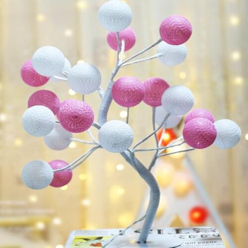 Cotton ball led, luminous tree, childrens room design, star lighting, creative table lamp, night lamp