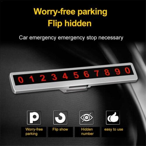 Car Temporary Parking Card Phone Number Card Car Interior Telephone Number Luminous Plate Automobile Accessories Car Decoration