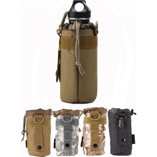 Outdoor Tactical 500ml Kettle Bag Molle Water Bottle Pouch Military Camping Hiking Fishing Travel Survival Kits Army Fan Bags