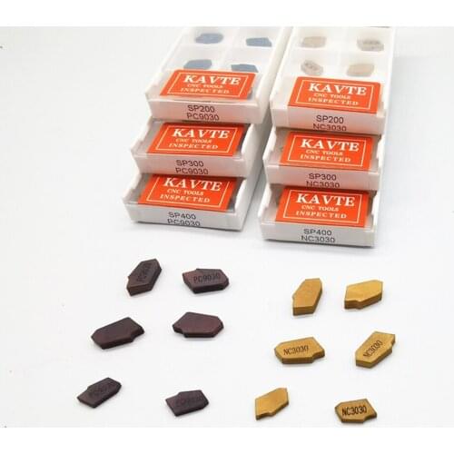 Hot SP200 SP300 SP400 PC9030 NC3030 Slotted Carbide Inserts Parting and grooving metal Tool Lathe Tool grooving turning tool