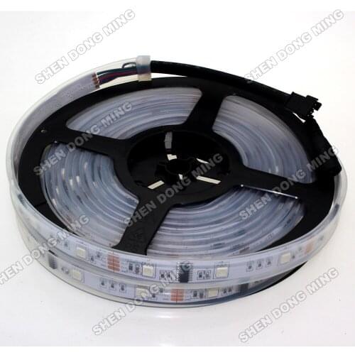 Tube Waterproof IP67 Led Pixel Strip 5050 SMD 20m/lot RGB Led Strip WS2801 96Leds 32IC/M flexible led ribbon tape