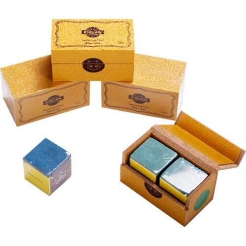 High Quality 2 Pcs/lot Billiard Chalk Billiards Pool Snooker Accessories Blue Oily And Green Dry China