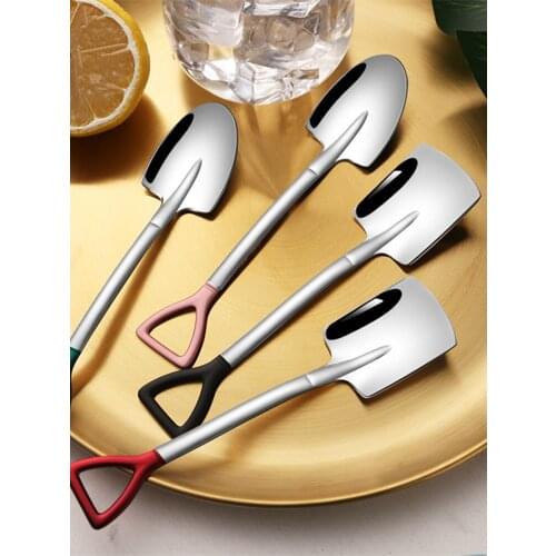 NEWYEARNEW 1piece Shovel Spoon Stainless Steel Creative Doraemon Artifact Cute Shovel Coffee Dessert Ice Cream Shovel Spoon