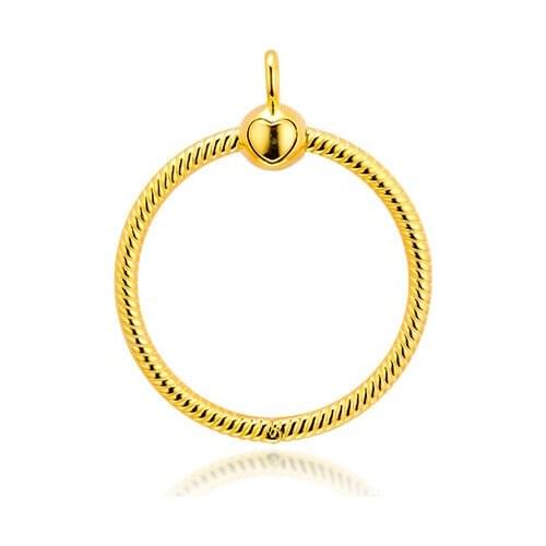 Shine Moments Medium O Pendant 925 Sterling Silver Women Jewelry Party Gift Factory Wholesale