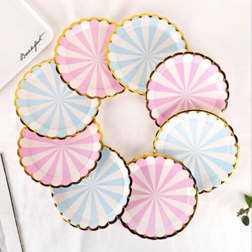 10pcs Birthday Disposable Paper Plates Party Decoration