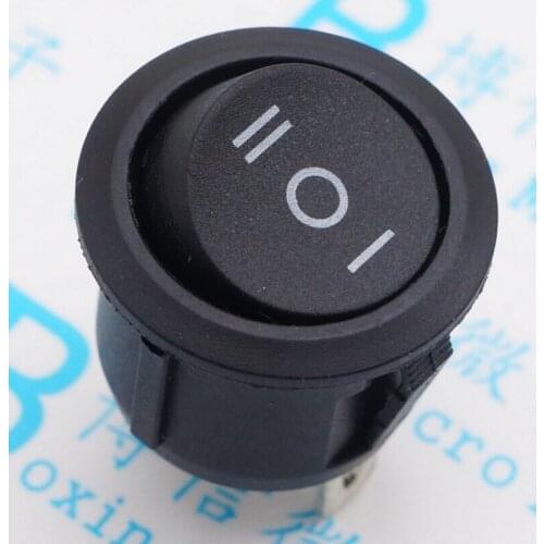 10pcs/KCD1-105 Open hole 20MM Rocker switch 3 Pin 3 files Circular switch 6A250V