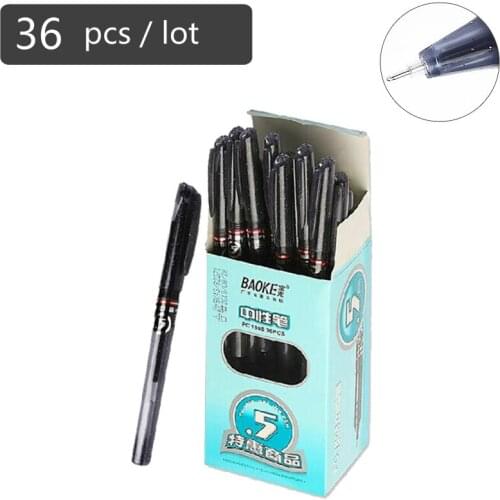 36pcs 0.5mm Black Gel Pen Lot Neutral Pen Sketch Drawing Pen For Office School Student Stationery Art Supplies