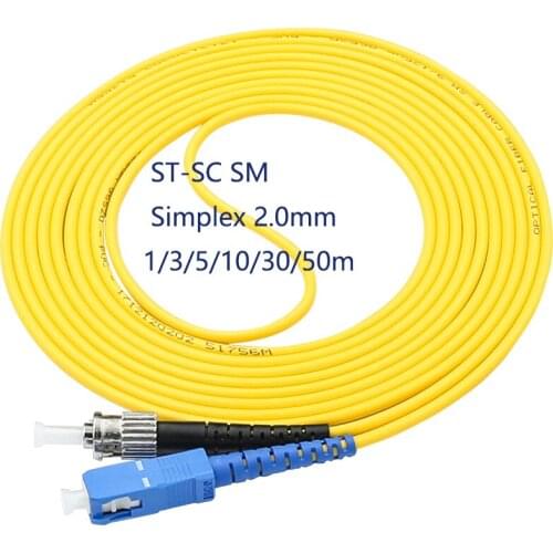5PCS/bag SC/ UPC-ST/ UPC Simplex mode fiber optic patch cord Cable 2.0mm or 3.0mm FTTH fiber optic jumper cable