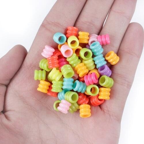 DIY Handmade Bracelets Necklace Mixed 100/200/300/500Pcs Acrylic Large Hole Beads for Children Children Beads for Jewelry Making