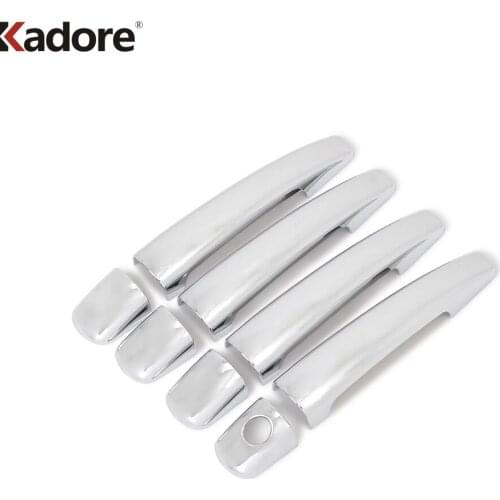 For Peugeot 408 Sedan 2010 2011 2012 2013 2014 ABS Chrome Side Door Handle Catch Cover Trim Sticker Car Styling Accessories 8pcs
