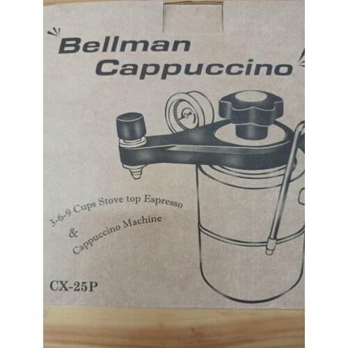 Espresso Cappuccino CX-25P Bellman Stove-top model dual valve system stainless steel with pressure gauge CX-25SP Milk Steamer
