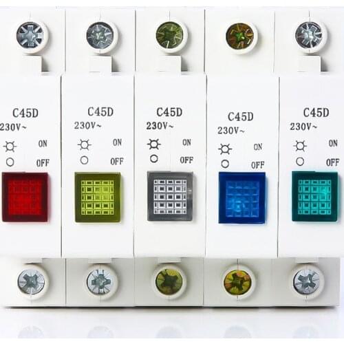Blue red green yellow 220V din type indicate light signal lamp din indicator