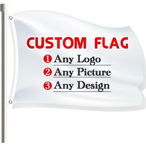 3x5 Ft Customize Flag Order for Outdoors Free own Design Advertising Banner Decoration with South flag pole and Double Stitched