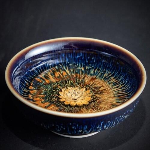 China Ceramic Tea Cup Porcelain Kung Fu Cup Pottery Drinkware Colored Glaze Tableware Single-Cup Collection China Porcelain