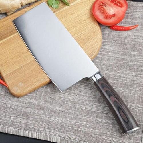 Chinese Style Traditional Handmade Hammered Iron Knife Kitchen Cutting Meat Vegetable Knife Multifunctional Slicing Fish Knives