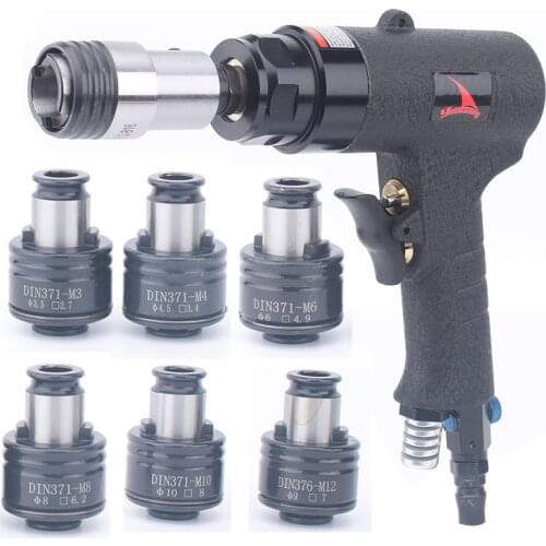 M3-M12 Pistol Type Tapping Machines Pneumatic Drill Tapper With DIN Or JIS Clutch Overload Protect Chuck