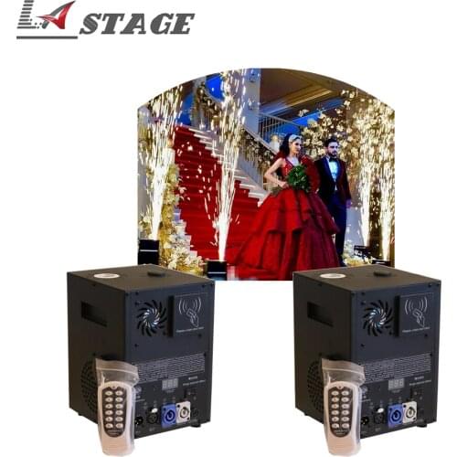 Free Shipping 2pcs/lot 400w Cold Spark Firework Machine DMX Remote Control Spark Fountain Sparkular Machine For Wedding