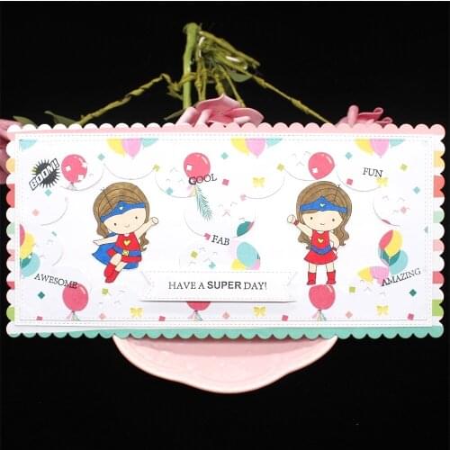 YPP CRAFT Comic Burst Slimline Metal Cutting Dies Stencils for DIY Scrapbooking Decorative Embossing DIY Paper Cards