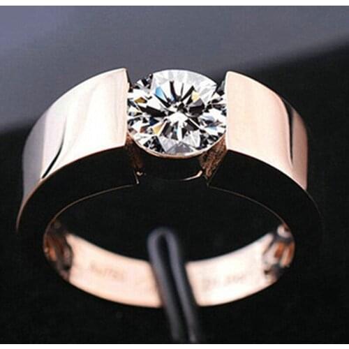 Milangirl Authentic Silver/Rose Rings Round Zirconia Crystal Finger Rings for Women Wedding Original Silver Jewelry