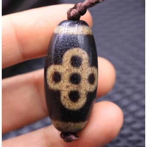 Power Tibetan Old Agate 5 Eye Lightening Totem Drum dZi Bead Pendant Amulet LLZB 1226 LS LKbrother Sauces Top Quality